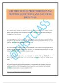 ATI MED SURGE PROCTORED EXAM 2025&sol;2026 QUESTIONS AND ANSWERS 100&percnt; PASS&period;
