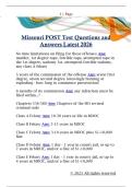 Missouri POST Test Questions and  Answers Latest 2026 
