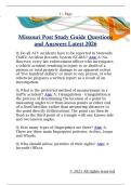 Missouri Post Study Guide Questions  and Answers Latest 2026
