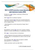 MLT &lpar;AMT&rpar; practice exam Questions  and Answers Latest 2026 
