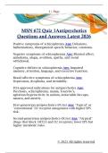 MSN 672 Quiz 1Antipsychotics  Questions and Answers Latest 2026
