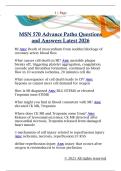MSN 570 Advance Patho Questions  and Answers Latest 2026