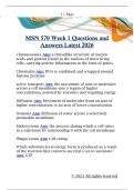 MSN 570 Week 1 Questions and  Answers Latest 2026 