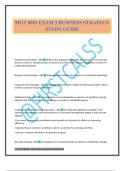 MGT 8803 EXAM 3 BUSINESS STRATEGY STUDY GUIDE