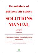 Complete Solutions Manual &mdash; Foundations of Business&comma; 7th Edition &mdash; William M&period; Pride &mdash; ISBN 9780357717943 &mdash; &lpar;All Chapters Covered 1&ndash;18&comma; Solutions Included&rpar;
