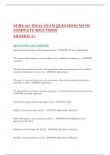 NURS 328 FINAL EXAM QUESTIONS WITH COMPLETE SOLUTIONS