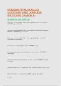 NURS2000 FINAL EXAM 250 QUESTIONS WITH COMPLETE SOLUTIONS GRADED A&plus;
