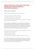 NREMT PRACTICE TEST BANK - MULTIPLE CHOICE EXAM WITH COMPLETE SOLUTIONS GRADED A&plus;
