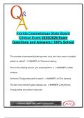Florida Cosmetology State Board Clinical Exam 2025&sol;2026 &ndash; 200&plus; Questions with Answers &vert; Hair Relaxers&comma; Color Theory&comma; Perms&comma; Haircutting&comma; Safety