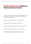 HESI RN Pediatrics Exam 55 &lpar;2026&rpar; Exam Questions And Correct Answers