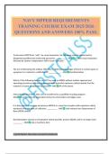 NAVY MPPEH REQUIREMENTS TRAINING COURSE EXAM 2025&sol;2026 QUESTIONS AND ANSWERS 100&percnt; PASS&period;