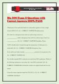 Bio 100 Exam 2 Questions with Correct Answers 100&percnt; PASS