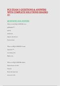 PCS EXAM 3 QUESTIONS & ANSWERS WITH COMPLETE SOLUTIONS GRADED A&plus;