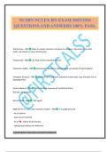 NCSBN NCLEX RN EXAM 2025&sol;2026 QUESTIONS AND ANSWERS 100&percnt; PASS&period;