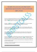 NCSBN NCLEX EXAM PREVIEW 2025&sol;2026 QUESTIONS AND ANSWERS 100&percnt; PASS&period;