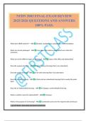 NFDN 2003 FINAL EXAM REVIEW 2025&sol;2026 QUESTIONS AND ANSWERS 100&percnt; PASS