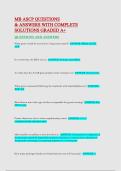 MB ASCP QUESTIONS WITH COMPLETE SOLUTIONS