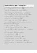 Medical Billing and Coding Test 1 questions and answers