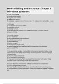 Medical Billing and Insurance Chapter 1 Workbook questions