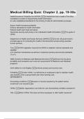 Medical Billing Quiz Chapter 2&comma; pp&period; 19-30a questions and answers