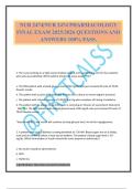 NUR 2474&vert;NUR 2474 PHARMACOLOGY FINAL EXAM 2025&sol;2026 QUESTIONS AND ANSWERS 100&percnt; PASS&period;