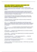 SAFE AGILE PRODUCT MANAGE CORE EXAMS TEST QUESTIONS AND ANSWERS RATED A&plus;
