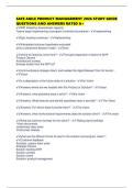 SAFE AGILE PRODUCT MANAGEMENT 2026 STUDY GUIDE QUESTIONS AND ANSWERS RATED A&plus;