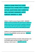 CORECHI EXAM PRACTICE GUIDE EXAM&lpar;ACTUAL EXAM&rpar; WITH CORRECT ACTUAL QUESTIONS AND CORRECTLY WELL DEFINED ANSWERS LATEST ALREADY GRADED A&plus; 2026
