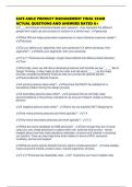 SAFE AGILE PRODUCT MANAGEMENT FINAL EXAM ACTUAL QUESTIONS AND ANSWERS RATED A&plus;