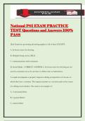National PSI EXAM PRACTICE TEST Questions and Answers 100&percnt; PASS