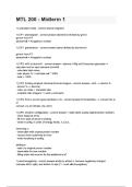 MTL 200 - Midterm 1 Questions and answers