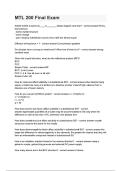 MTL 200 Final Exam Questions and answers