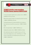 NYREI practice exam questions WITH Correct Answers 100&percnt; PASS
