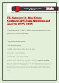 FL Exam sec 11 - Real Estate Contracts 12&percnt; Exam Questions and Answers 100&percnt; PASS