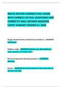 NAVTA REVIEW EXAM&lpar;ACTUAL EXAM&rpar; WITH CORRECT ACTUAL QUESTIONS AND CORRECTLY WELL DEFINED ANSWERS LATEST ALREADY GRADED A&plus; 2026