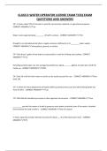 CLASS D WATER OPERATOR LICENSE EXAM TCEQ EXAM QUESTIONS AND ANSWERS