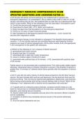 EMERGENCY MEDICINE COMPREHENSIVE EXAM UPDATED QUESTIONS AND ANSWERS RATED A&plus;