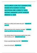 DUTCH BROS FLOW TEST EXAM&lpar;ACTUAL EXAM&rpar; WITH CORRECT ACTUAL QUESTIONS AND CORRECTLY WELL DEFINED ANSWERS LATEST ALREADY GRADED A&plus; 2026
