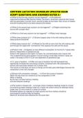 CERTIFIED LACTATION COUNSELOR UPDATED EXAM SCRIPT QUESTIONS AND ANSWERS RATED A&plus;
