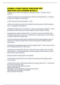 FLORIDA 4-HOUR TRAFFIC CORE EXAM TEST QUESTIONS AND ANSWERS RATED A&plus;