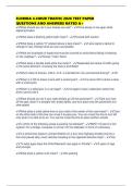 FLORIDA 4-HOUR TRAFFIC 2026 TEST PAPER QUESTIONS AND ANSWERS RATED A&plus;