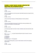 FLORIDA 4-HOUR TRAFFIC SCHOOL UPDATED TEST QUESTIONS AND ANSWERS RATED A&plus;