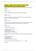 FLORIDA 4-HOUR TRAFFIC SCHOOL ACTUAL FINAL EXAM QUESTIONS AND ANSWERS RATED A&plus;