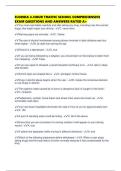 FLORIDA 4-HOUR TRAFFIC SCHOOL COMPREHENSIVE EXAM QUESTIONS AND ANSWERS RATED A&plus;