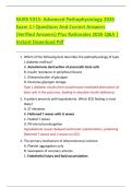 NURS 5315&colon; Advanced Pathophysiology 2026  Exam 1 I Questions And Correct Answers  &lpar;Verified Answers&rpar; Plus Rationales 2026 Q&A &vert;  Instant Download Pdf 