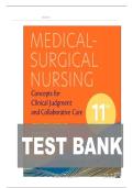 TEST BANK for Medical-Surgical Nursing&colon; Concepts for Clinical Judgment and Collaborative Care 11th Edition by Donna D&period; Ignatavicius&comma; All chapters 1 - 74UPDATED STUDY GUIDE 2026&period;