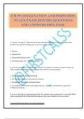 CH 39 OXYGENATION AND PERFUSION NCLEX EXAM 2025&sol;2026 QUESTIONS AND ANSWERS 100&percnt; PASS&period;