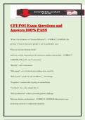 CFI FOI Exam Questions and Answers 100&percnt; PASS