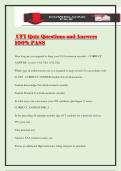CFI Quiz Questions and Answers 100&percnt; PASS