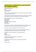 ACCOUNTING 201 COMPREHENSIVE EXAM QUESTIONS AND ANSWERS GRADED A&plus;